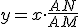 y=x\cdot\frac{AN}{AM}