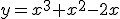 y=x^3+x^2-2x