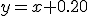 y=x+0.20