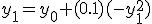 y_{1}=y_0+(0.1)(-y_1^2)