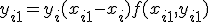 y_{i+1} = y_i + (x_{i+1} - x_i) f(x_{i+1}, y_{i+1})