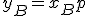 y_B = x_B + p