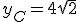 y_C = 4\sqrt 2