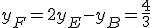 y_F=2y_E-y_B=\frac{4}{3}