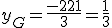 y_G = \frac{-2+2+1}{3}=\frac{1}{3}