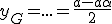 y_G=...= \frac{a - a\alpha}{2}