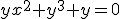 yx^2+y^3+y=0