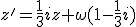 z'=\frac13iz+\omega(1-\frac13i)
