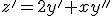 z'=2y'+xy''
