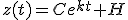 z(t)=Ce^{kt}+H