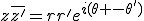 z\bar{z'}=rr'e^{i(\theta -\theta')}