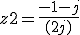 z2 = \frac{-1-j}{(2+j)}