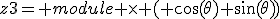 z3= module \times ( \cos(\theta)+\sin(\theta))