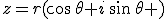 z=r(\cos\,\theta+i\,\sin\,\theta )