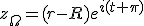 z_{\Omega}=(r-R)e^{i(t+\pi)}