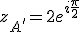 z_{A'}=2e^{i\frac{\pi}{2}}