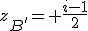 z_{B'}= \frac{i-1}{2}