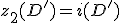 z_2(D')=i(D')
