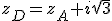 z_D=z_A+i\sqrt{3}