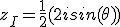 z_I=\frac{1}{2}(2isin(\theta))