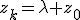 z_k=\lambda z_0