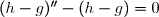 (h-g)''-(h-g)=0
