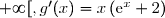 g'(x)=[\text{e}^x(x-1)]'+(x^2)' \\\phantom{g'(x)}=(\text{e}^x)'\times(x-1)+\text{e}^x\times(x-1)'+2x \\\phantom{g'(x)}=\text{e}^x\,(x-1)+\text{e}^x\times1+2x \\\phantom{g'(x)}=\text{e}^x\,(x-1)+\text{e}^x+2x \\\phantom{g'(x)}=x\,\text{e}^x-\text{e}^x+\text{e}^x+2x \\\phantom{g'(x)}=x\,\text{e}^x+2x \\\phantom{g'(x)}=x\,(\text{e}^x+2) \\\\\Longrightarrow\boxed{\forall\ x\in[0\,;\,+\infty[,\ \ g'(x)=x\,(\text{e}^x+2)}