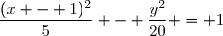 \dfrac{(x - 1)^2}{5} - \dfrac{y^2}{20} = 1