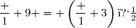 \dfrac 1 9 = \left(\dfrac 1 3\right)�