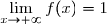 \displaystyle\lim_{x\to+\infty}f(x)=1