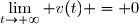\lim\limits_{t\to+\infty} v(t) = 0