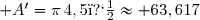 \mathcal A'=\pi\,4,5�\approx 63,617