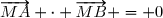 \overrightarrow{MA} \cdot \overrightarrow{MB} = 0