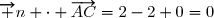 \overrightarrow n \cdot \overrightarrow{AC}=2-2+0=0