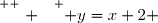 \overset{ { \white{ . } } } { y=x+2 }