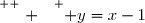 \overset{ { \white{ . } } } { y=x-1}