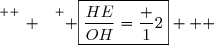 \overset{ { \white{ _. } } } { \boxed{\dfrac{HE}{OH}=\dfrac 12}   }