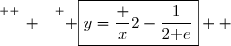\overset{ { \white{ _. } } } { \boxed{y=\dfrac x2-\dfrac{1}{2\text e}}  }