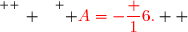\overset{ { \white{ _. } } } { {\red{A=-\dfrac 16.}}  }