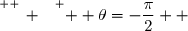 \overset{ { \white{ _. } } } {  \theta=-\dfrac{\pi}{2}  }