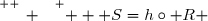 \overset{ { \white{ _. } } } {   S=h\circ R }