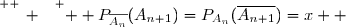 \overset{ { \white{ _. } } } {  P_{\overline{A_n}}(A_{n+1})=P_{A_n}(\overline{A_{n+1}})=x  }