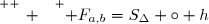\overset{ { \white{ _. } } } { F_{a,b}=S_{\Delta} \circ h}