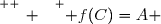 \overset{ { \white{ _. } } } { f(C)=A }