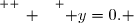 \overset{ { \white{ _. } } } { y=0. }