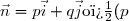 \vec{n}=p\vec{i}+q\vec{j}\ \ \ \ \text{o�}\ \ (p\,;\,q)\in\R^2