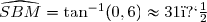 \widehat{SBM}=\tan^{-1}(0,6)\approx31�
