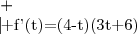 \underline{\text{Calculs prliminaires }}\\\\ \lim\limits_{t\to-\infty}f(t)=\lim\limits_{t\to-\infty}(-t^3)=+\infty\\\\f(-2)=-(-2)^3+3\times(-2)^2+24\times(-2)+28=8+12-48+28=0\\\\f(4)=-4^3+3\times4^2+24\times4+28=-64+48+96+28=108\\\\\lim\limits_{t\to+\infty}f(t)=\lim\limits_{t\to+\infty}(-t^3)=-\infty\ \ \ \ \ \ \ \\ \\\\\underline{\text{Tableau de signes de }f'(t)\text{ et variations de }f}\\ \\\begin{array}{|c|ccccccc|}\hline&&&&&&&&t&-\infty&&-2&&4&&+\infty\\&&&&&&& \\\hline f'(t)=(4-t)(3t+6)&&-&0&+&0&-&\\\hline &+\infty&&&&108&&\\f(t)&&\searrow&&\nearrow&&\searrow&\\&&&0&&&&-\infty\\\hline \end{array} 