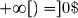 \overset{ { \white{ _. } } } {h([\alpha\;;\;+\infty[)=]0\;;\;f(\alpha)] }