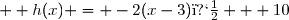   h(x) = -2(x-3)� + 10